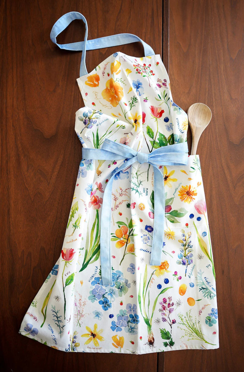 Wildflower Print Apron